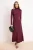 Paarse platte maxi-jurk voor dames, lange chique/nachtelijke bodycon hijab-jurk