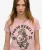 Tattoo Jaren 90 T-shirt met Print Roze