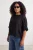 Trendyol Curve Dames Zwart Effen Lang Oversized Grote maten Blouses