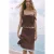 Mango midi rok – bruin