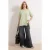 TRENDYOLMİLLA Dames Groen Effen Kort Oversized T-shirts