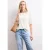 Street One Dames 2-in-1 shirt van mesh met boothals in Wit