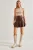 Plissé Faux Leather Mini Rok