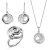 Orphelia ‘Apolline’ Dames 925 Sterling Zilver Set: Ketting + Oorbellen + Ring – Zilver SET-7500
