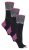 Heat Holders – 3 paar Ultra Lite dames skisokken – Zwart Zig Zag