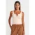 Geribde Cropped Cami Blouse