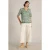 White Stuff Weaver Notch Neck Top Navy Print