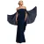 Maxi Bustier Jurk met Plissé Cape Dames Goddiva