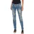 Lange denim broek versleten en gescheurd effect 10DB50128 vrouw