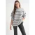 Gestreepte Crew Neck Ontspannen Gebreide Pullover Trui