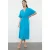 TRENDYOLMİLLA Dames Blauw Effen Midi Kort Casual A-lijn Jurken