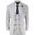 Heren 3-delig lichtgrijs geruit tweed vintage retro klassiek pak