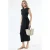 Midi-jurk met strikdetail