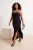 Trendyol Curve Dames Zwart Effen Maxi Mouwloos Casual Bodycon Grote maten Jurk