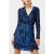 French Connection Deniz Embellished Ls Mini Dres Blue