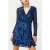 French Connection Deniz Embellished Ls Mini Dres Blue