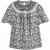 Boden Smocked Neck Printed Top Blk