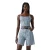 Levis Dames Jadine gestreepte, cropped, slanke tanktop (Lichtblauw)