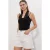 Hoogwaardige denimshorts met stippen en riem