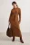 Trendyol Modest Dames Bruin Effen Maxi Lang Casual A-lijn Modest Jurken