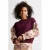 Ruby sweater met jacquard details bordeauxrood