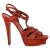 Saint Laurent Tribute Sandalen in Bordeaurood Suède