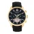 Heritor automatisch Arthur semi-skelet lederen band horloge met dag/datum