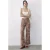 Hoge Taille Paisley Print Rechte Jeansbroek
