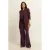 Expresso wide leg broek – aubergine