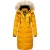 Marikoo dames winterjas – Schneesternchen, lang met capuchon & imitatiebontkraag