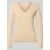 Liu Jo White Slim Fit Longsleeve van viscosemix met V-hals