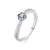 Luxenter ring in metaallegering en meerkleurige zirkonia rhodiumafwerking – Zetrana