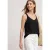 Top met V-hals en knoopdetail