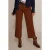 River Woods Wide Cotton Cropped Pants In Brown
