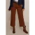 River Woods Wide Cotton Cropped Pants In Brown
