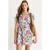Geprinte V-hals Cut Out Midi Jurk