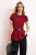 TRENDYOLMİLLA Dames Bordeaux Effen Kort Getailleerd Blouses