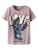 NAME IT Top ‘Stitch’  navy / pruim / wit