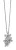 Orphelia Dames 925 Sterling Zilveren Ketting met Hanger – Zilver ZH-6026