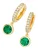 Giorgio Martello Milano Oorbellen  goud / groen / transparant