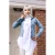 Geknopt Denim Jasje Licht Denim