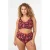 Zizzi high waist bikinibroekje SKATRIN rood/zwart