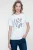 Geisha T-shirt Happy Life 62573-41 T-shirt Korte Mouw 10 Off-white/navy
