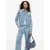 Tommy Jeans schoudertas TJW Icon met zebraprint lichtblauw