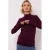 FLURESK top met col donkerrood