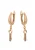 faina Oorbellen  rose-goud / transparant