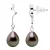 Oorbellen Tahitian Pearls Pears 9-10 mm Wit Goud 18 Karaat
