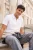 TRENDYOL MAN Heren Wit Effen Kort Regular fit Poloshirts