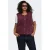ONLY CARMAKOMA Plus Size teddy gilet – donkerrood