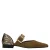 Manfield – Dames – Donkergroene suède loafers –
